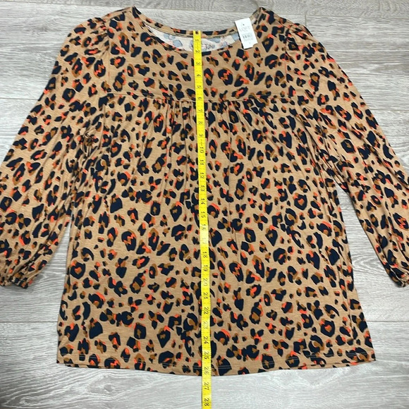 NWT Loft Outlet Leopard Print Long Sleeve Blouse S - Picture 11 of 15